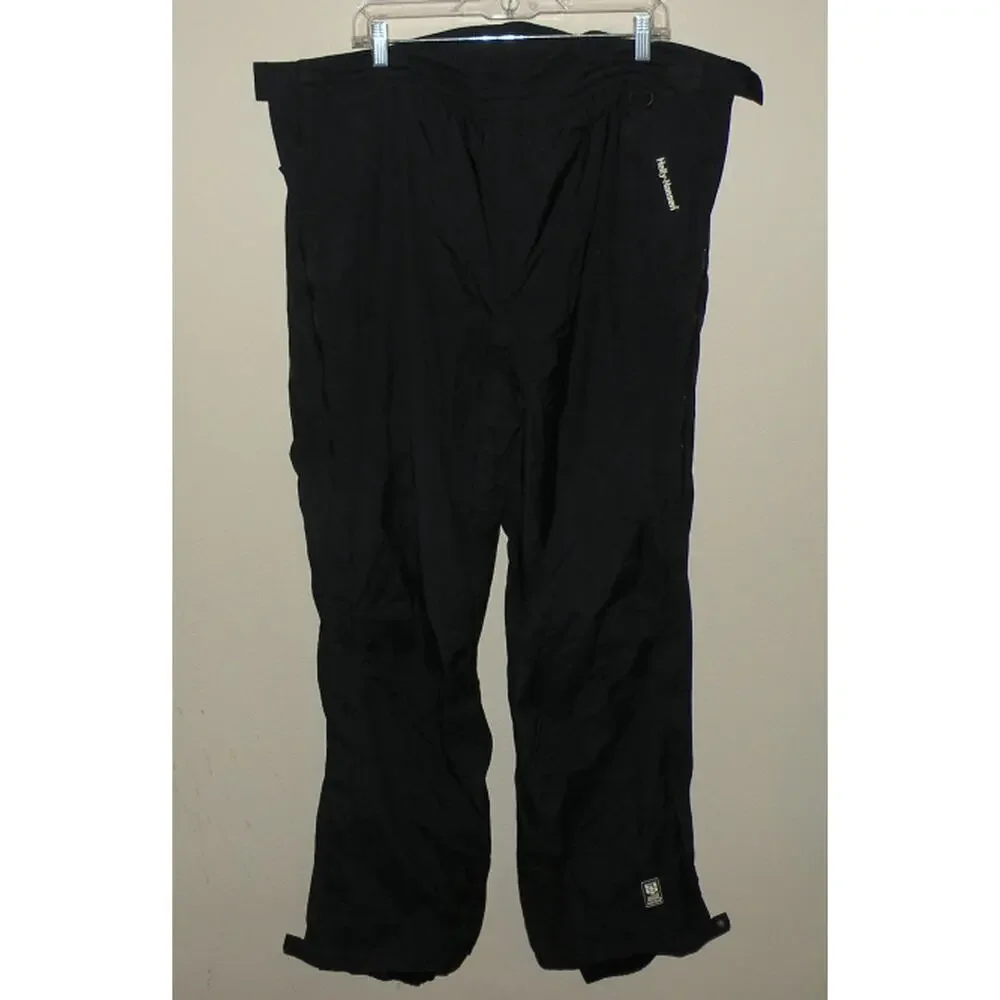 Helly Hansen Men’s XXL Nylon Helly-Tech Snow Ski Pants Black Waterproof Zip Legs - Picture 1 of 3
